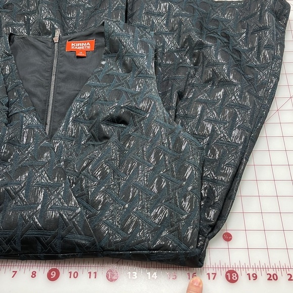 KIRNA ZABETE at TARGET Black Metallic Surplice Front Sleeveless Party Dress 14 - Picture 11 of 16